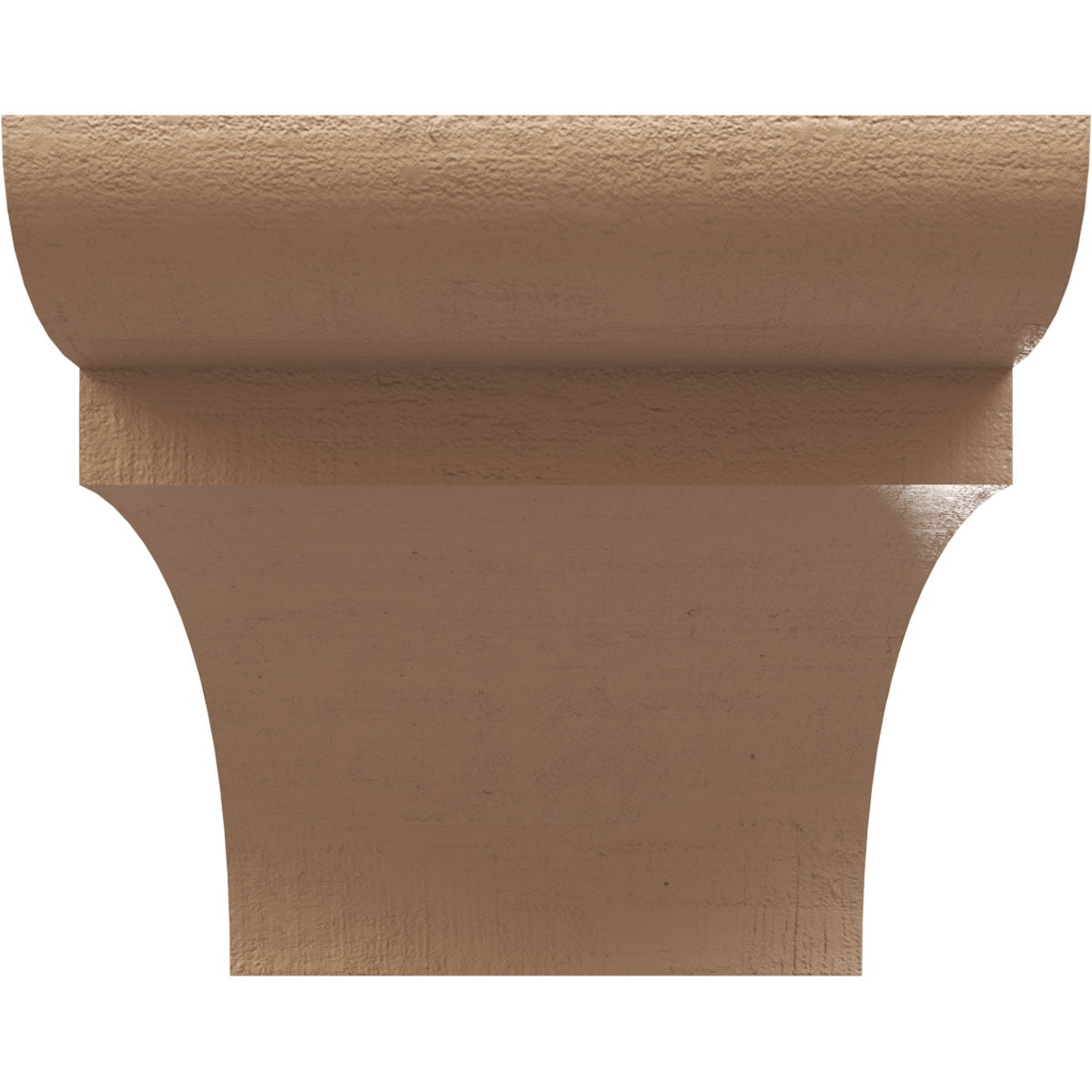 5"W x 10"D x 5"H Wide Yorktown Rough Cedar Woodgrain TimberThane Corbel, Primed Tan