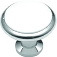thumbnail image 2 of Hickory Hardware P427-26W 1.37 In. Eclipse White Porcelain Chrome Cabinet Knob, 2 of 3