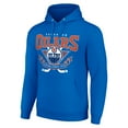 thumbnail image 2 of Men's Starter Royal Edmonton Oilers Team Logo Graphic Fleece Tri-Blend Pullover Hoodie, 2 of 3