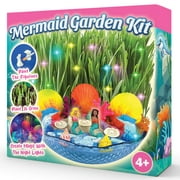 Light-Up Mermaid Fairy Garden Terrarium Kit, STEM Science Set, Arts Crafts Gift for Little Girls Age 4 5 6 7 8-12 Year Old