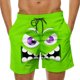 thumbnail image 1 of Ceisia Men's Monster Emoji Print Beach Shorts 4-Way Stretch Drawstring Swim Trunks (Multiple Colors) Gifts, 1 of 5
