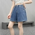 thumbnail image 2 of Coerni Girls Y2k Baggy Jeans Shorts Jorts Cute Teen Wide Leg Loose Denim Short Pants Fashion Summer Athletic Pull on Jean Shorts, 2 of 8
