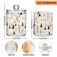 thumbnail image 5 of Yayeee 2 Pack Qtip Holder Bathroom Cotton Swab Canister with Lid Clear Dispenser Set, Winter Forest, 5 of 6