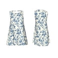 thumbnail image 6 of Defioc Vintage Blue Floral Pattern Women's Summer Dresses 2025 Beach Casual Sleeveless Tank Loose Sundress Beach Vacation Clothes with Pocket -X-Large, 6 of 7