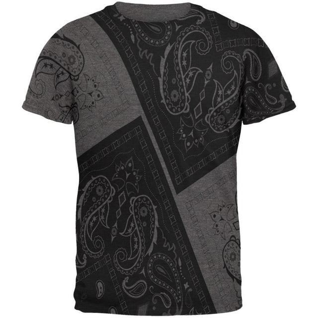 Bandana Paisley Partout T-Shirt Adulte Noir Bruyère