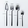 thumbnail image 4 of Matte Cutlery Set,Stainless Steel Dinner Tableware,Flatware Set,Knife Fork Spoon Dinnerware Set Party Set(Silver,16 PCS), 4 of 7