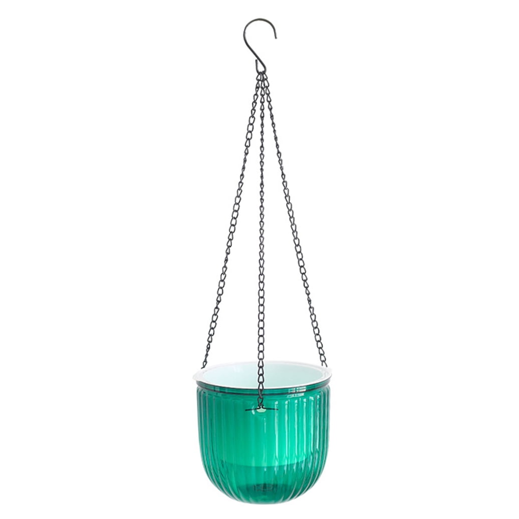 HEMOTON Durable Outdoor Hanging Flower Basket Plastic Hanging Plant Pot Indoor Hanging Planter