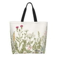 thumbnail image 3 of Fuzoiu Herbs and Wildflowers Print Tote Bags for Women,Shoulder Bag, Gym Tote,Top Handle Ladies Shoulder Bags for Work Beach Travel and Shopping Grocery, 3 of 9