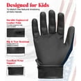 thumbnail image 2 of Exxact Sports Youth Batting Gloves with Arm Sleeve for Boys & Girls, Kids Baseball Batting Gloves for Softball, T-Ball (Youth S/M, Patriot), 2 of 7