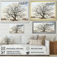 thumbnail image 4 of Designart "Minimalism Grey Tree silence III" Floral Floater Framed Wall Decor, 4 of 7