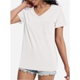 thumbnail image 5 of Womens T Shirts V-Neck Short Sleeve Summer Tops Casual Basic Tees Trendy, 5 of 5
