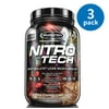 (3 Pack) MuscleTech Nitro Tech Protein Powder, Mocha Cappuccino Swirl, 2 Lb