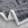 thumbnail image 7 of Fleece Throw Blanket for Sofa - Soft Lightweight Plush Cozy Fuzzy Microfiber Checkered Warm Blanket, 40x60 inches, Gray, 7 of 7