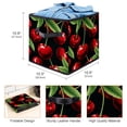 thumbnail image 3 of Cherry Foldable Toy Box Storage Box Organizer Bins with Handle, 10.8"x10.5"x10.6", Large Capacity, 3 of 6