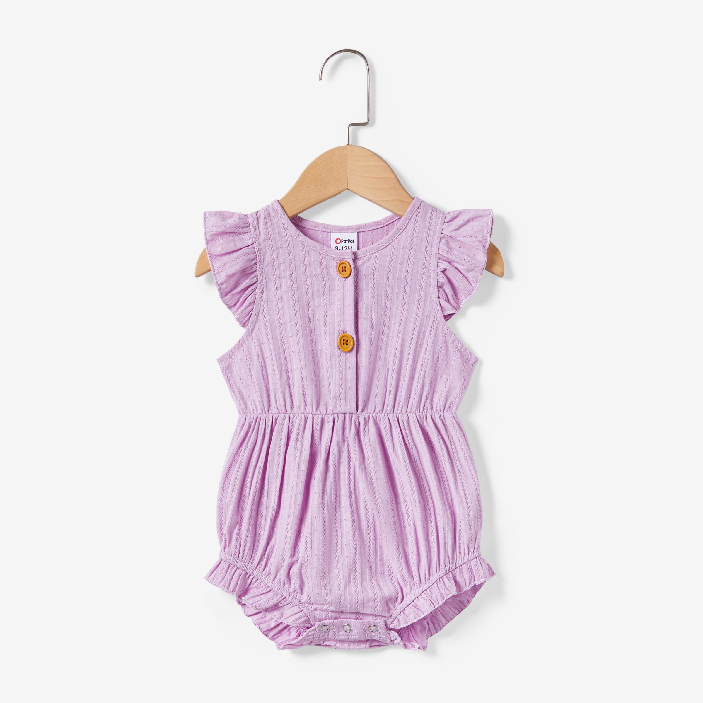 100% Cotton Baby Girl Eyelet Embroidered Solid Layered Ruffle Trim Cami Dress