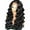 black, variant on Wig with Bangs, Wigs for Women, Center Parted Big Long Curly Wig Fluffly Long Hair In Europe And The United States Africans Chemical Fiber Headgears