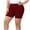 ER45_Wine, variant on Women's Elastic Waist Ribbed Yoga Workout Shorts Athletic Leggings Slim Fit Breathable Shorts Army Green 5XL