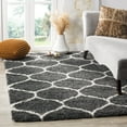 thumbnail image 3 of SAFAVIEH Hudson Arline Geometric Shag Area Rug, Dark Grey/Ivory, 10' x 14', 3 of 9