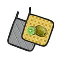 thumbnail image 2 of Caroline's Treasures Kiwi on Basketweave Pair of Pot Holders, 2 of 3