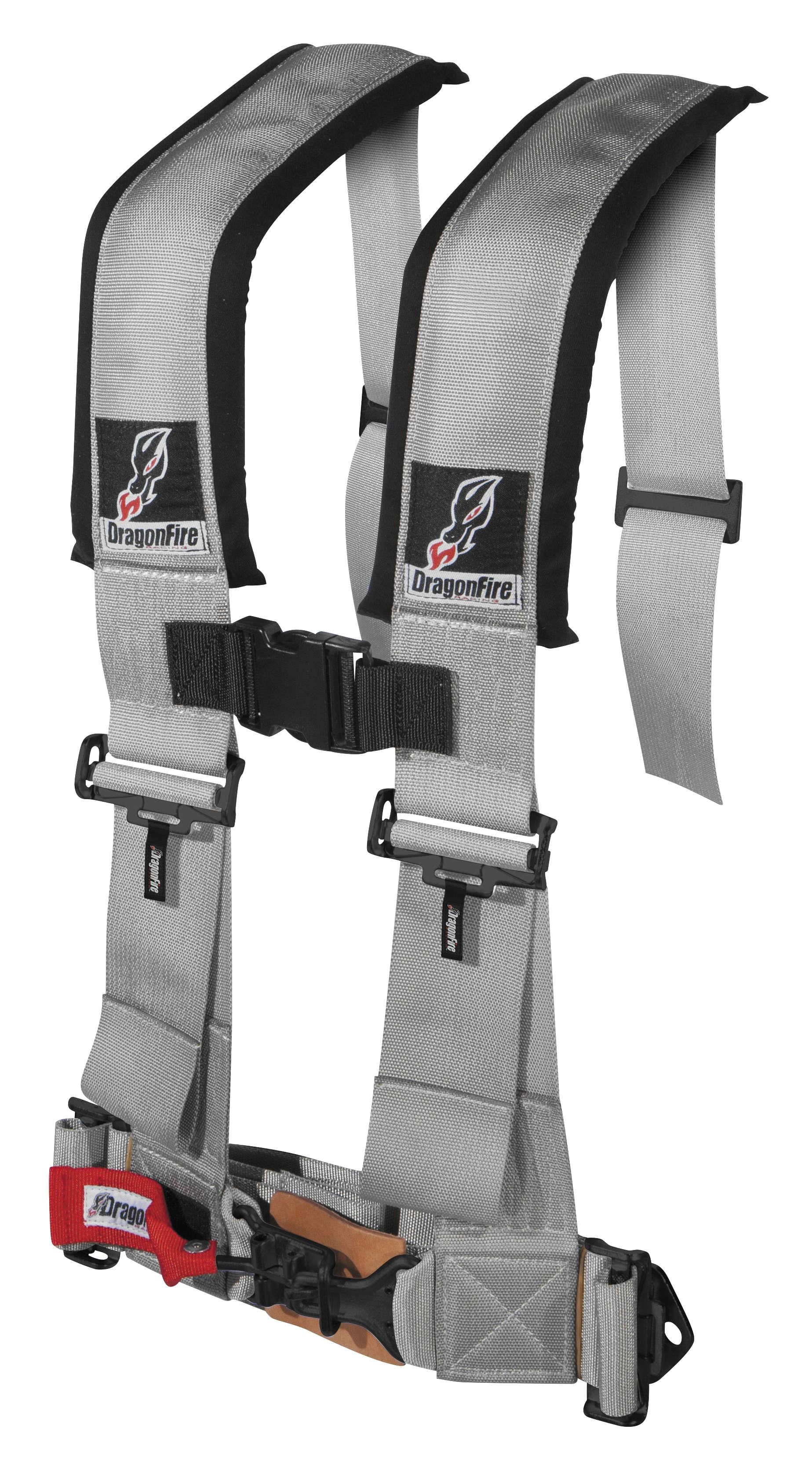 Gray 3in Dragonfire Racing 14-0044 ATV Harness Restraints