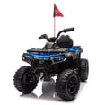 thumbnail image 3 of Ambifirner 24V Kids Electric Motorcycle Ride on ATV with Decorative Flags, 3 Wheeler Power Wheel, w/LED Lights, EVA Tires, High & Low Speed, Horn, Music,Red, 3 of 9