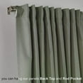 thumbnail image 4 of 3S Brother's Extra Long Room Darkening 192" Length Faux Velvet Leaf Green Curtain Drapes - Hanging Back Tab 5-25 Feet Custom Made ( 1 Panel ) - Made in Turkey (52"Wx192"L), 4 of 5