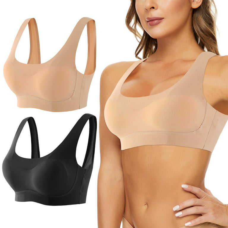 2 Pieces Women Bra Compression High Support Bra For Women Every Day Wear  Exercise And Offers Back Support Lace Push Up Brassiere 