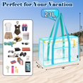 thumbnail image 3 of Mesh Beach Bag, Extra Large Beach Tote with Zipper Pocket Pool Bag for Cruise/Swim/Vacation Essentials, 3 of 8