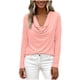 thumbnail image 1 of Camisa de Manga Larga con Cuello en V Blanca para Mujeres con Cuello de Vaca en Tela Fluida con Puño de Botón, 1 of 9