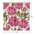 thumbnail image 5 of Waterproof Red Fresh Wild Peony Flower Shower Curtain 72x72 Inch Boho Style Polyester Unique Shower Curtain for Bathroom Hotel Home Decor with 12 Plastic Hooks, 5 of 5