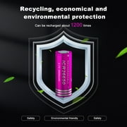 26650 Rechargeable Battery, 6800mAh High Capacity 3.7v Lithium-ion Flat Top Battery for Flashlight Torch