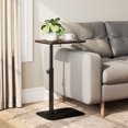 thumbnail image 5 of ELYKEN C Shaped TV Tray Table 1 Pack Adjustable 33in, Rustic Brown, 5 of 12