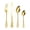 Gold, variant on Vintage Embossed Flatware Set, 4-Piece Stainless Steel Knife, Fork and Spoons for Dining, Silver