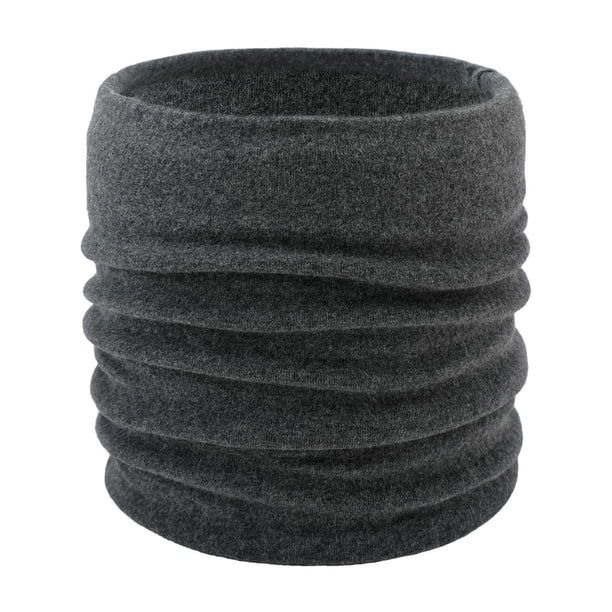 Bufanda de invierno para mujer, cálida y protectora, de cuello alto, de hilo grueso, de color liso y con cubrecuello, de poliéster.