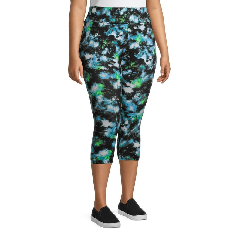 No Boundaries Juniors Plus Size Tie Dye Capri Leggings 2 Pack