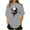 Gray-shirts, variant on Inverlee Womens Short Sleeve Plus Size Tees Summer Trendy Gothic Floral Print Tops Casual Loose Fit Pullover Tshirts