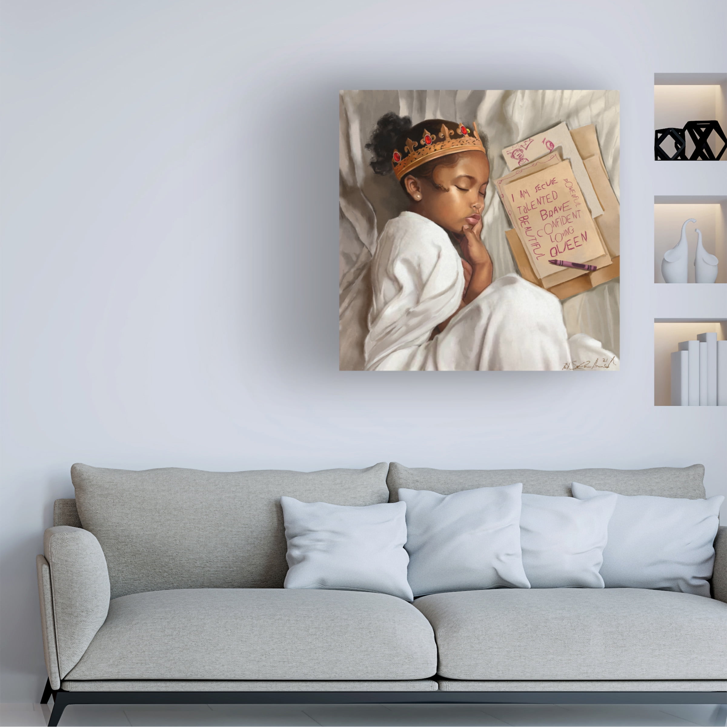 Salaam Muhammad 'Even When Im Sleeping Girl' Canvas Art