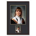 thumbnail image 1 of ArtToFrames 20x16 inch Diploma Frame with  Tassel Opening - Framed in Traditional Cherry with Steps with Black and Gold Mats, Comes with Regular Plexi Glass and Sawtooth Hanger (D-T-4165-20x16), 1 of 1