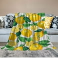 thumbnail image 2 of HENGT Lemon Fruit Leaves Blanket Gifts - Summer Country Spring Rustic Soft Throw for Women Kids Girls Adults Fuzzy Cozy Plush Couch Bedroom Living Room Decor Birthday Lightweight Blanket, 2 of 6