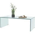 thumbnail image 5 of Glass Coffee Table Modern Clear Coffee Table for Living Room 0.47" Thick Tempered Glass Simple Center Table, 5 of 6