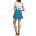 thumbnail image 3 of MODA NOVA Junior's Party Costume Elastic Waist Cut Out A Line Mini Suspender Skirt Lake Blue M, 3 of 5