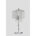 thumbnail image 1 of Oreintl ORE-73219 20.5 in. Square Glam Deco 2 Tier Table Lamp, Silver, 1 of 1