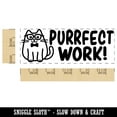 thumbnail image 2 of Purrfect Work Teacher Student School Self-Inking Rubber Stamp Ink Stamper - Purple Ink - Large 2-3/4 Inch, 2 of 7