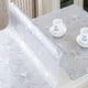 thumbnail image 5 of Mantel de PVC transparente de 1,0 mm, resistente al agua, para mesa, para sala de estar, cocina, de vidrio, suave, 5 of 5