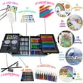 thumbnail image 5 of 145 Pcs Art Set for Painting Coloring Drawing,Deluxe Portable Double Layers Aluminum Gift Box(Blue),Art Supplies for Girls Boys-Includes Marker,Color Pencils,Art Kit, 5 of 6