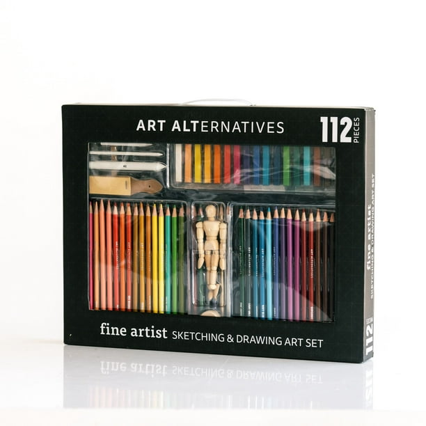 Art Alternatives, Sketching & Drawing Art Set, Fine Artist, 112 Pieces, Children to Adults