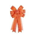 thumbnail image 4 of Axiiglly Thanksgiving Fall Decor Bows, 19x10"Large Orange Pumpkin Plaid Hanging Bow Fall Decorations for Home Pre-Tied Bows for Wreaths Swag Indoor Outdoor Holiday Decor, 4 of 7