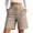 Beige, variant on YAYUBA Cotton Linen Shorts for Women Drawstring Knee Length Bermuda Shorts with Pockets Summer Casual Baggy Wide Leg Outfits Size S, Beige