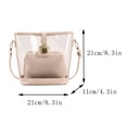 thumbnail image 2 of Bolsos de compras de moda para mujer, bolsos tipo cartera simples, 2 unidades/juego, bolsos cruzados de PU para niñas, 2 of 9