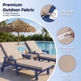 thumbnail image 6 of FOOWIN Waterproof Outdoor Chaise Lounge Cushions, 72"×21"×3" Lounge Chair Cushions for Poolside & Patio Chairs Set of 2, Beige Brown, 6 of 9